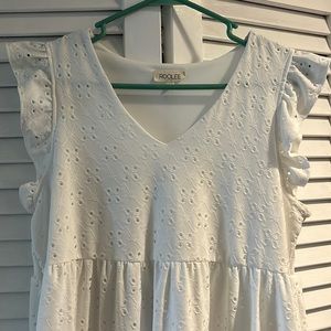 Roolee white eyelet dress
